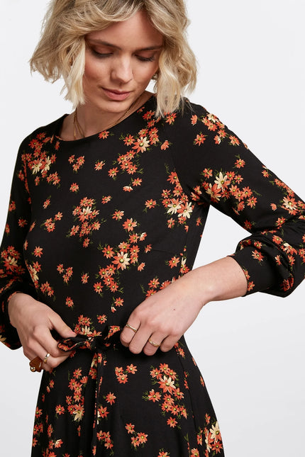 KING LOUIE Betty Bellsleeve Dress Rivera Black