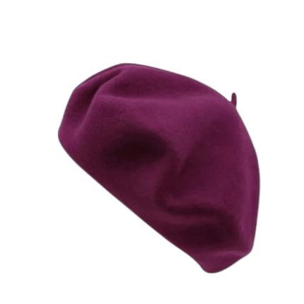 King Louie Beret WOOL - Lilac Red