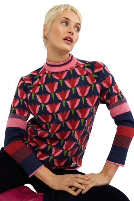 BLUTSGESCHWISTER Knitted Jumper Cold Day Warm Heart