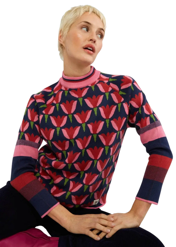 BLUTSGESCHWISTER Knitted Jumper Cold Day Warm Heart