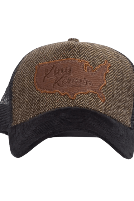KING KEROSIN TRUCKERCAP, Black and Brown