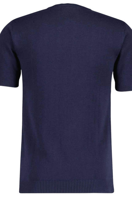 Blane Mod Argyle Jacquard Strikket T-shirt i Navy Blazer