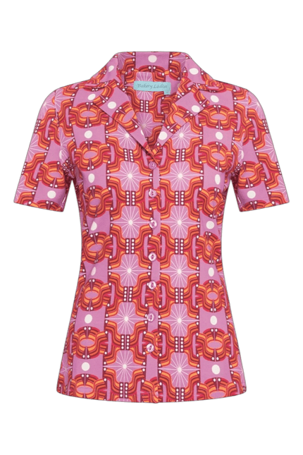 BAKERY LADIES Blouse Peggy, Domino Wave Lilac