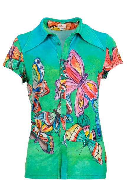 HEART Blue Bell Blouse, multi