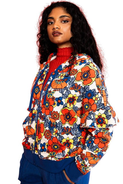 ZIP-UP HOODIE RUFFLE REBEL
