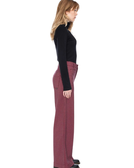 Ruitjesbroek Lacy - red-black-pink