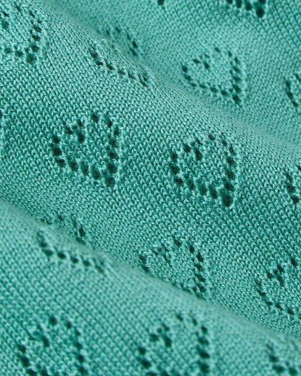 Cardigan King Louie V Heart Ajour vert aqua