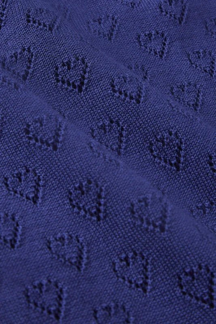 King Louie Cardi V Heart Ajour Dazzling Blue