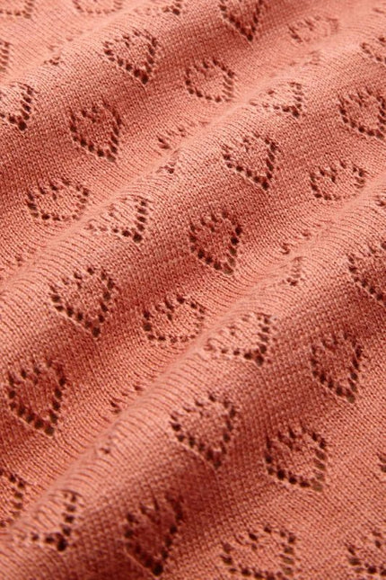 King Louie Cardi V Heart Ajour Dusty Rose
