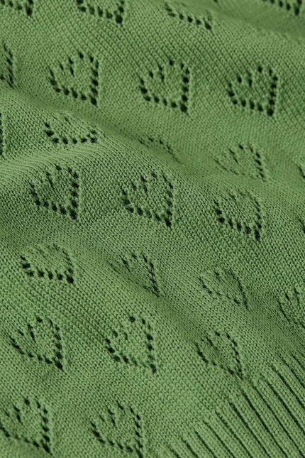 King Louie Cardi V Heart Ajour jade green