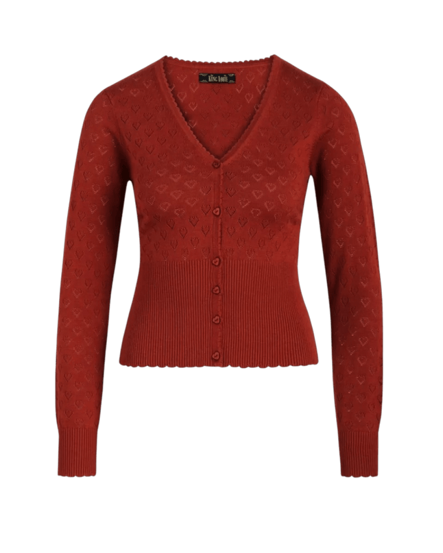 King Louie Cardi V Heart Ajour Spicy Brown