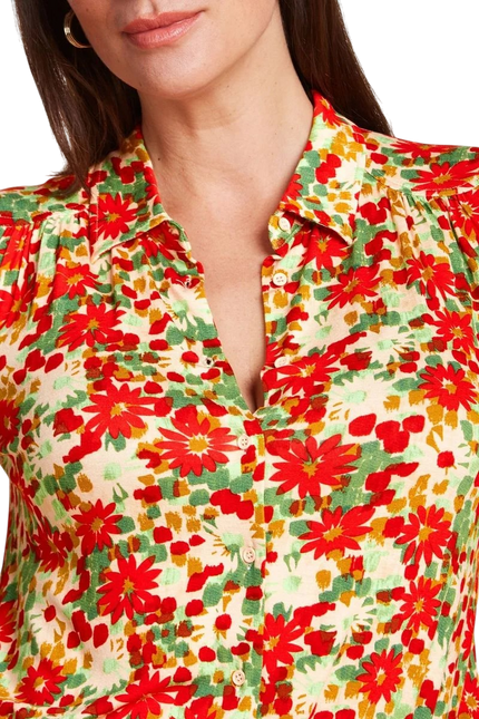 King Louie Carina Blouse Punch, fire red