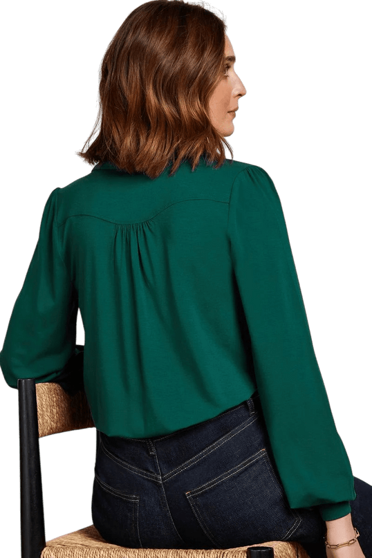 King Louie Carina Blouse Viscose Light, Urban green