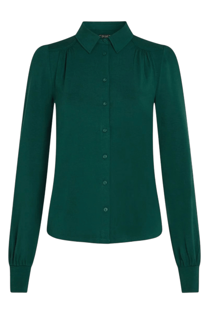 King Louie Carina Blouse Viscose Light, Urban green