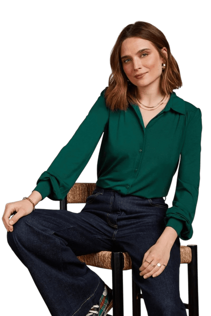 King Louie Carina Blouse Viscose Light, Urban green