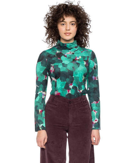 Rolli top met col, groen