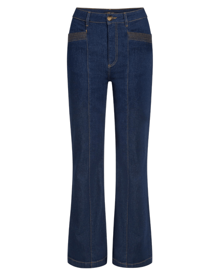 Chris Bukser Onyx Denim", dyb blå