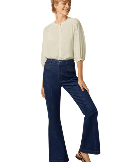 Chris Bukser Onyx Denim", dyb blå