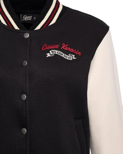 College Sweatjacke "We Can Do It" schwarz