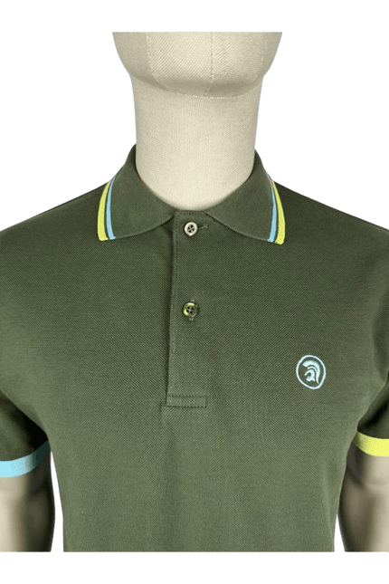 TROJAN Contrast Rib Pique Polo