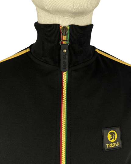 TROJAN Sudadera con cremallera y contraste