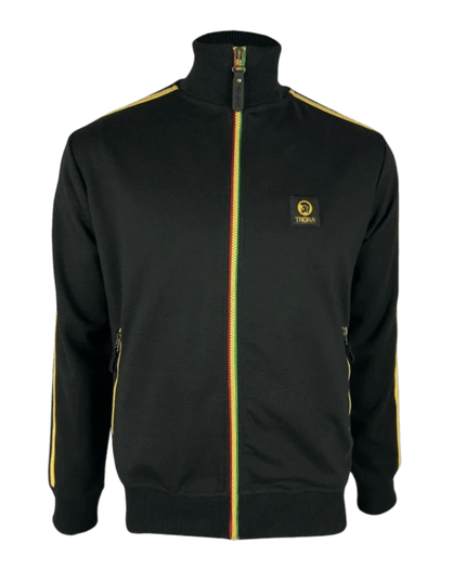 TROJAN Sudadera con cremallera y contraste