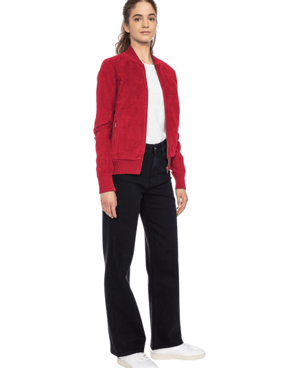 corduroy jacket Bebe red