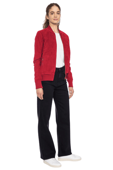corduroy jacket Bebe red