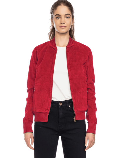 corduroy jacket Bebe red