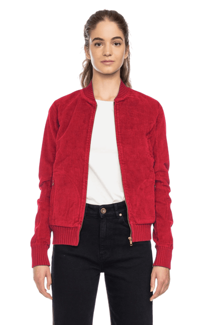 corduroy jacket Bebe red