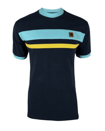 TROJAN skræddersyet stribet pique t-shirt