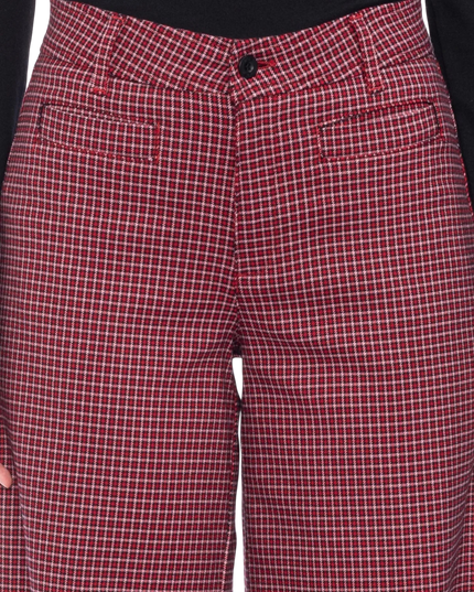 Ruitjesbroek Lacy - red-black-pink