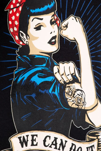 QUEEN KEROSIN TOP We Can Do It black