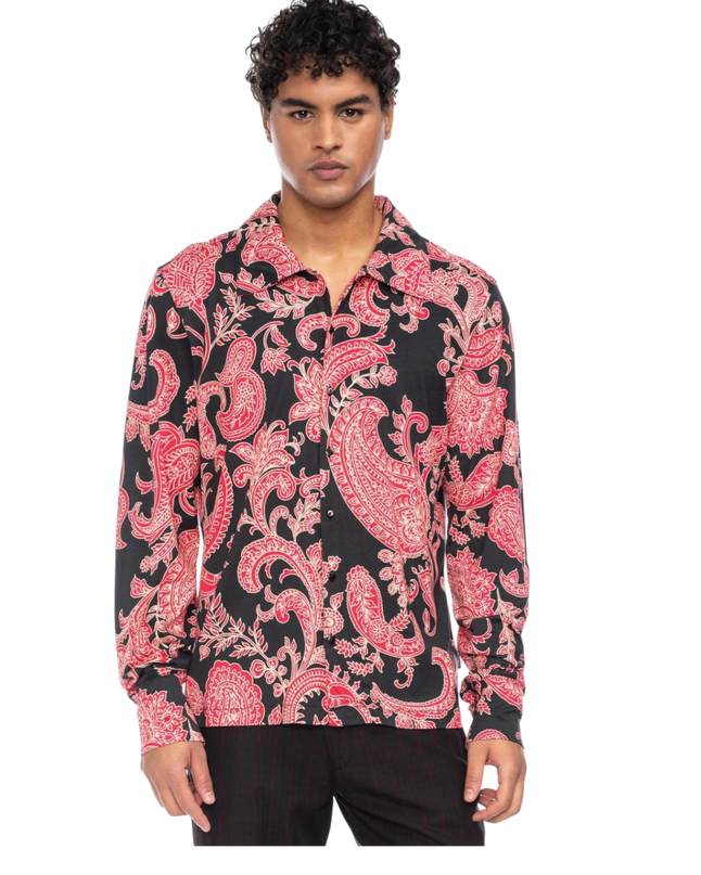 Juan zwart met bloemenprint