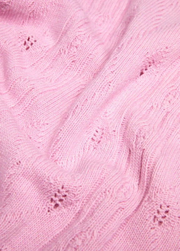 BLUTSGESCHWISTER Trui Fine Craft Crew soft cold pink