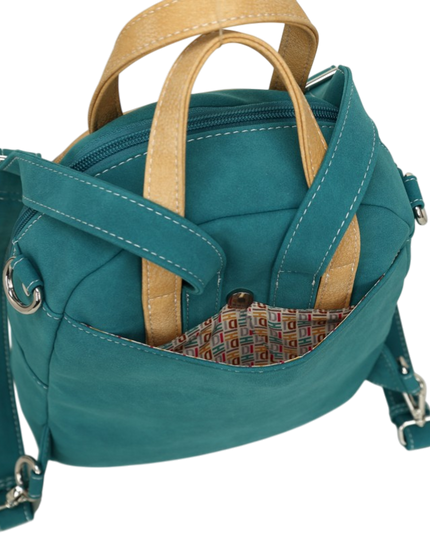 Eggy – Beige/Peach/Petrol Ijsvogel