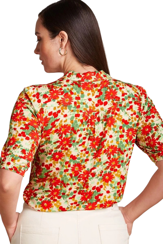 Carina Blouse Punch, fire red