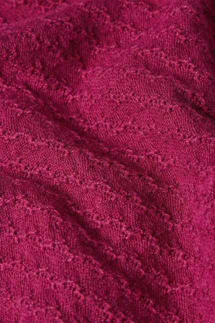 Deep V Cardigan Cedar Violet Pink