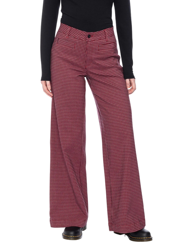 Ruitjesbroek Lacy - red-black-pink