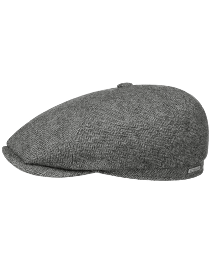 STETSON DICKVALE HERRINGBONE FLAT CAP