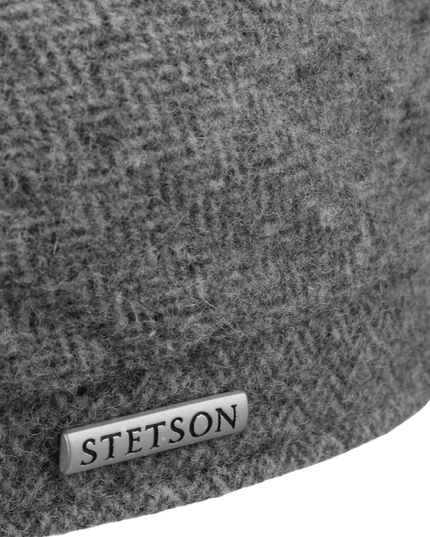 STETSON DICKVALE HERRINGBONE FLAT CAP