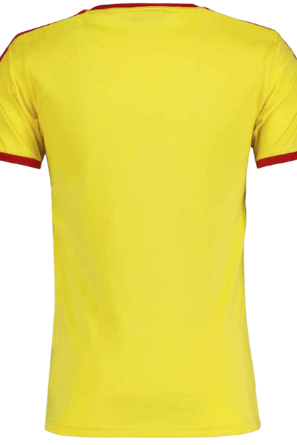 Disco Ringer Retro 70s Stripe Tee in Yellow