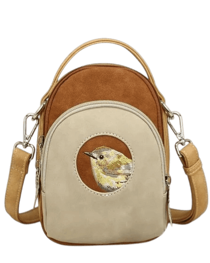 Hi-DI-HI Ditty Bolsa de mão/ombro/crossbody Bege-Cognac-Pêssego