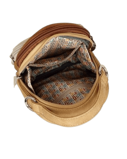 Hi-DI-HI Ditty Bolsa de mão/ombro/crossbody Bege-Cognac-Pêssego