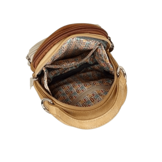 Hi-DI-HI Ditty Bolsa de mão/ombro/crossbody Bege-Cognac-Pêssego