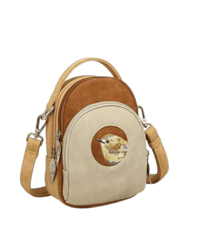Hi-DI-HI Ditty Bolsa de mão/ombro/crossbody Bege-Cognac-Pêssego