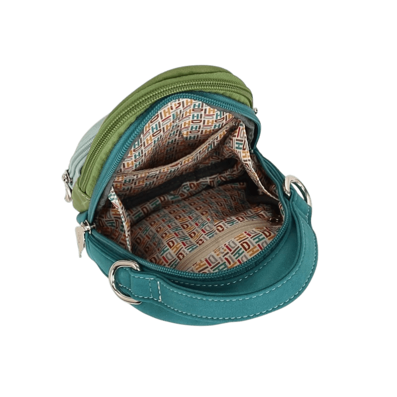 Hi-DI-HI Ditty Bolso de mano/bolso de hombro/crossbody L. Azul/Verde/Petrol Ijsvogel