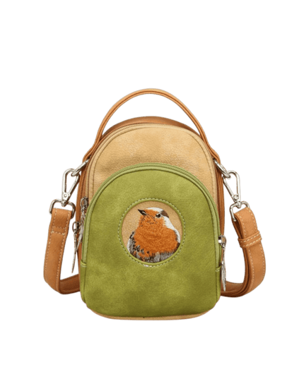 Hi-DI-HI Ditty Bolsa de mão/ombro/crossbody L. verde/Pêssego/Laranja - Roodborstje