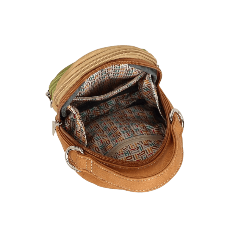 Hi-DI-HI Ditty Bolsa de mão/ombro/crossbody L. verde/Pêssego/Laranja - Roodborstje