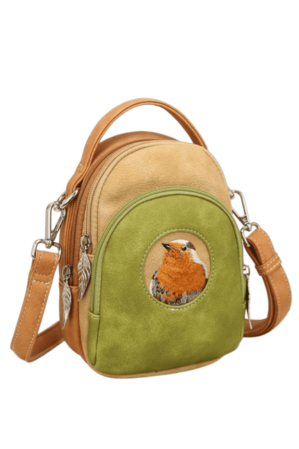 Hi-DI-HI Ditty Hand-/shoulder bag/crossbody L. green/Peach/Orange - Robin